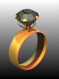 Золотое кольцо с алмазом